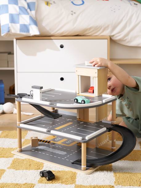 Houten garage 3 niveaus meerkleurig - vertbaudet enfant 