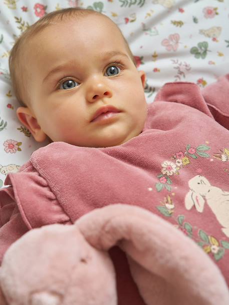 Gigoteuse hiver manches longues amovibles LAPIN ENCHANTÉ vieux rose - vertbaudet enfant 