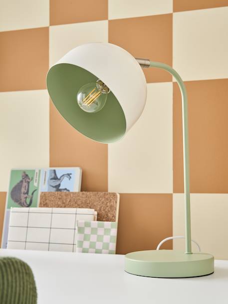 Tafellamp van tweekleurig metaal kaneel+rozen+saliegroen - vertbaudet enfant 