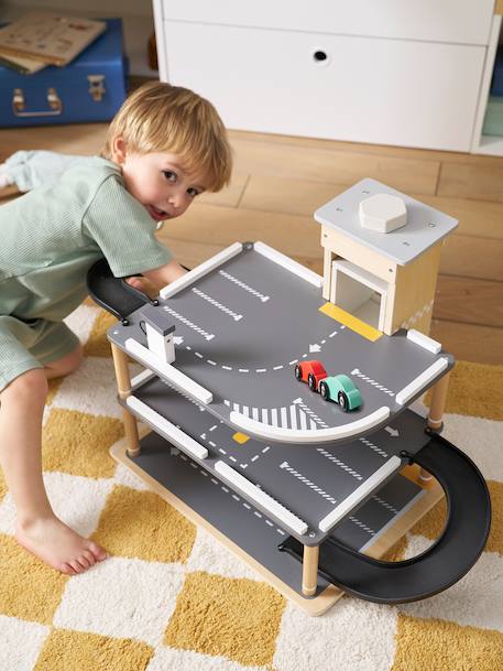 Houten garage 3 niveaus meerkleurig - vertbaudet enfant 