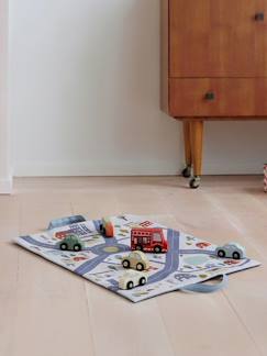 Jouet-Jeux d'imagination-Tapis circuit pliable avec accessoires