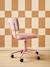 Chaise de bureau à roulettes enfant en velours rose+vert - vertbaudet enfant 