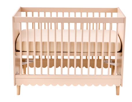 Meegroeibed met details LIGNE FESTON ecru+rozen - vertbaudet enfant 