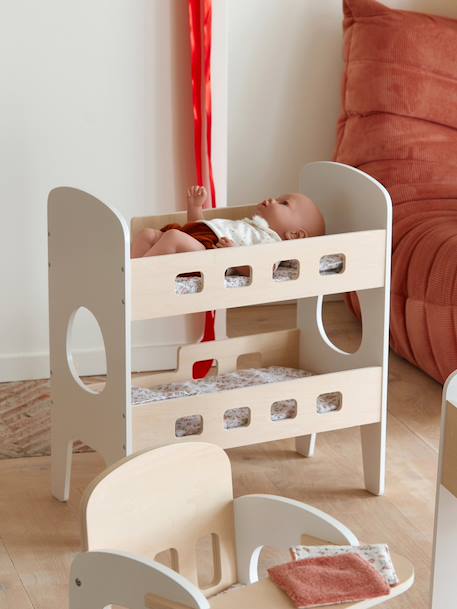 Lit superposé poupon en bois FSC® blanc - vertbaudet enfant 