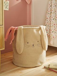 Linge de maison et décoration-Décoration-Panier de rangement lapin en sherpa