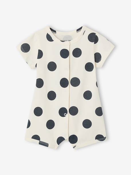 Coffret bébé 2 combishorts en coton bio beige chiné - vertbaudet enfant 