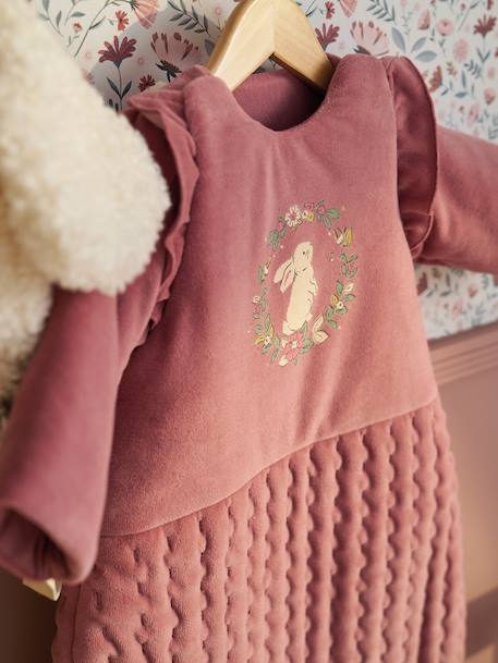 Trappelzak met lange, afneembare mouwen LAPIN ENCHANTÉ oudroze - vertbaudet enfant 