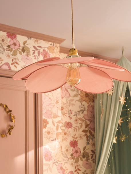 Lampenkap voor hanglamp van stof Pétales lichtroze - vertbaudet enfant 