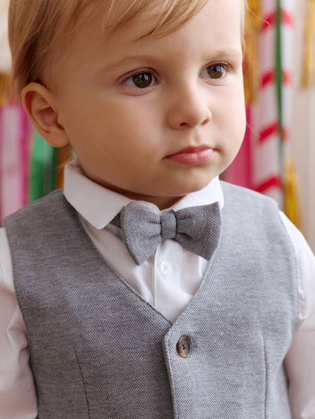 Ensemble bébé garçon chemise noeud pap gilet blanc - vertbaudet enfant 