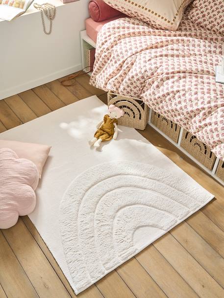 Tapis rectangle relief Arc-en-ciel écru - vertbaudet enfant 