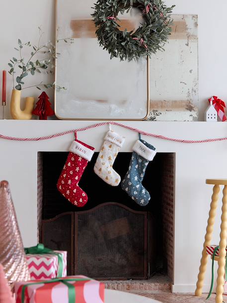 Lot de 3 chaussettes de Noël rouge - vertbaudet enfant 