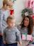 Jacquard kersttrui voor baby's familie capsulecollectie gemêleerd grijs - vertbaudet enfant 