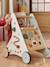 Loopwagen met remmen GREEN FOREST van FSC®-hout geel+hout+rood - vertbaudet enfant 
