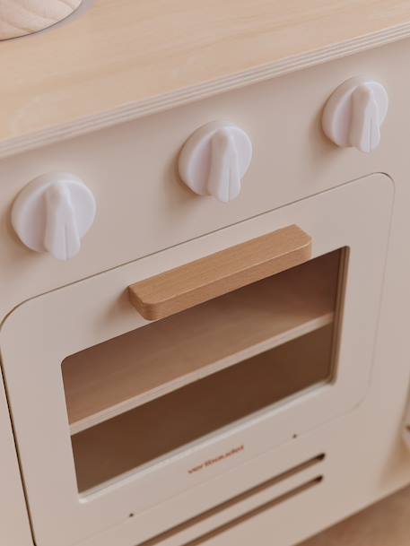 Houten keukentje met accessoires van FSC®-hout ecru+rozen+saliegroen - vertbaudet enfant 