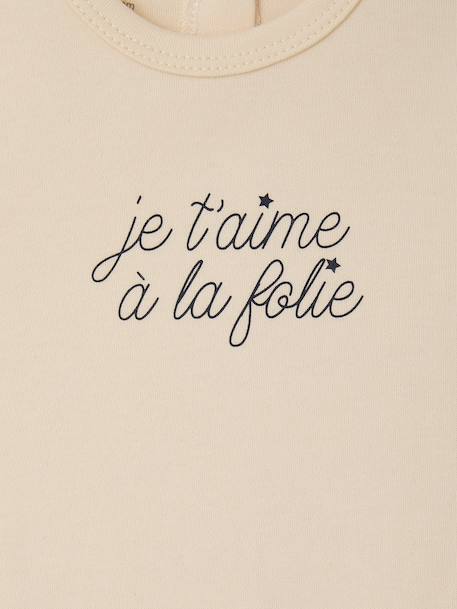 Lot 3 pyjamas bébé en coton bio beige+écru+vert sauge - vertbaudet enfant 