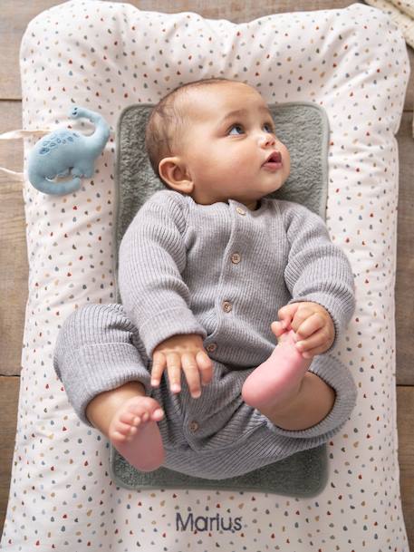 Verschoonmatras + 2 aanpasbare verschoonmatjes MINISAURUS meerkleurig - vertbaudet enfant 