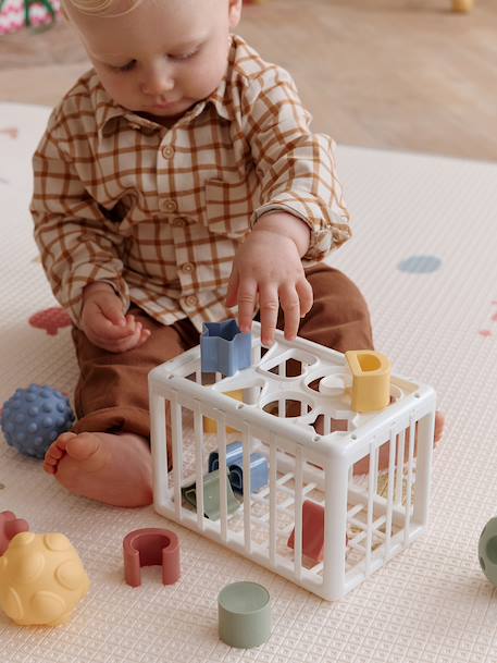 Boîte à formes avec élastiques blanc - vertbaudet enfant 