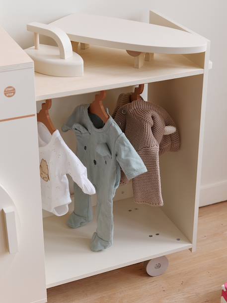 Machine à laver et à repasser avec accessoires en bois FSC® écru - vertbaudet enfant 