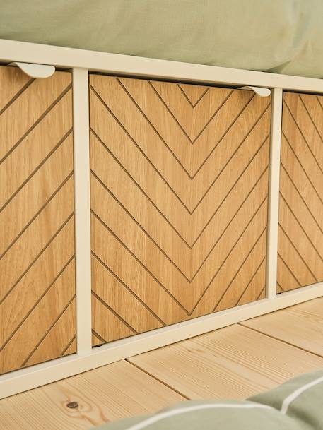 Porte pour meuble à cases chevrons bois - vertbaudet enfant 