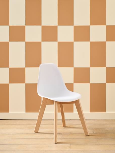 Chaise maternelle design scandinave blanc+rose - vertbaudet enfant 