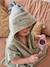 Poncho de bain bébé avec coton recyclé personnalisable Animal abricot+beige+ocre+olive - vertbaudet enfant 