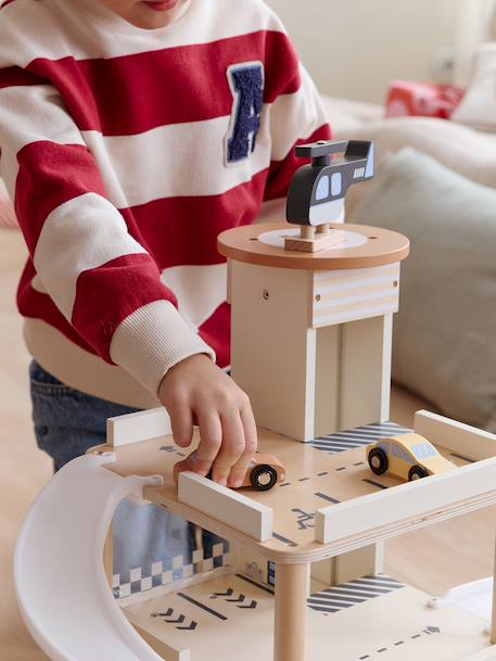 Garage 3 niveaux avec ascenseur en bois FSC® blanc - vertbaudet enfant 