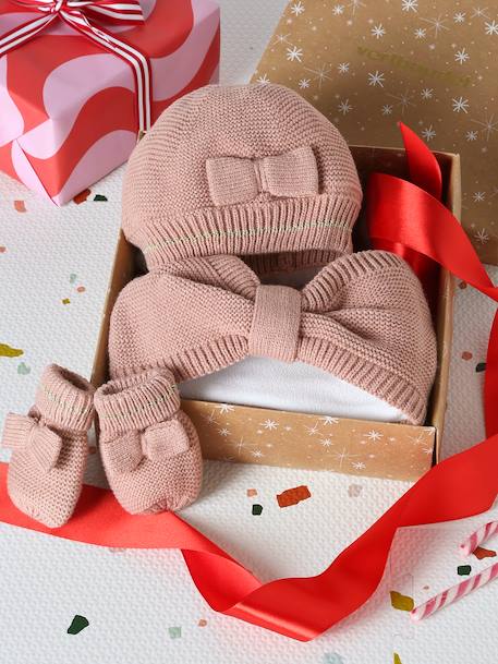 Bébé-Coffret noël bébé bonnet snood moufles 