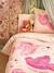 Parure housse de couette + taie d'oreiller enfant réversible BIRDY, avec coton recyclé rose poudré - vertbaudet enfant 