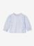Blouse bébé broderie anglaise à volants blanc+bleu ciel+rose bonbon - vertbaudet enfant 
