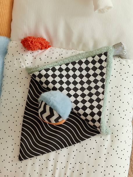 Tapis d'éveil moelleux et ludique bleu+écru+marron+multicolore+noir+rouge - vertbaudet enfant 