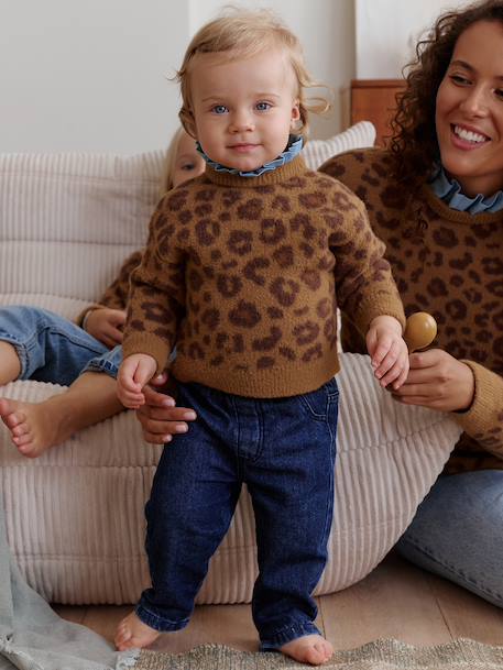 Babytrui met luipaardprint chambray bruin - vertbaudet enfant 