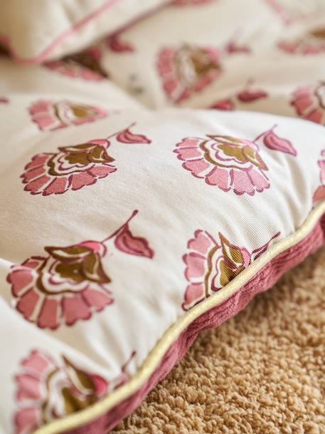 Matelas de sol bi-matière fleurs/velours Arizona rose - vertbaudet enfant 