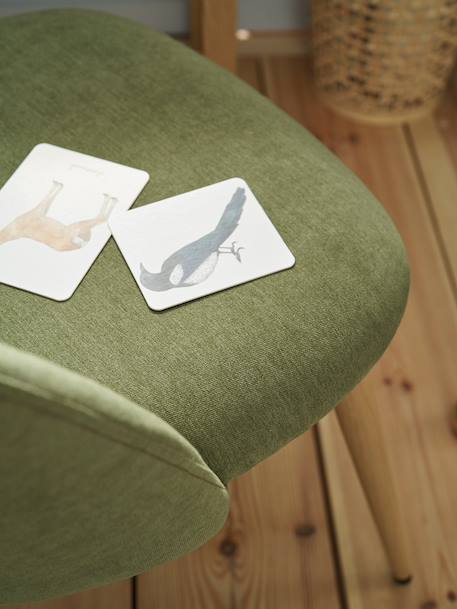 Chaise enfant en tissu chiné rose+vert - vertbaudet enfant 