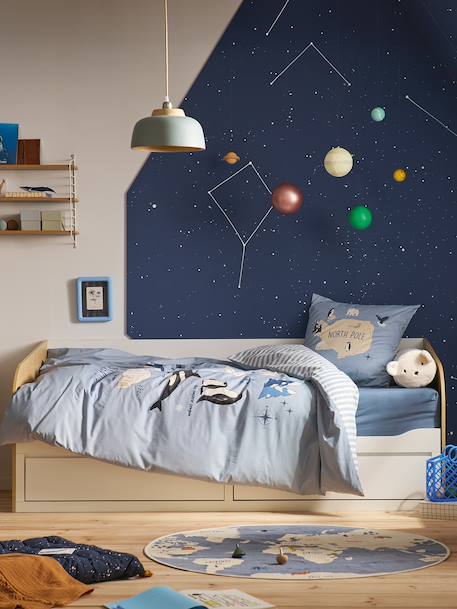 Lit gigogne 80x200cm avec rangement YEL blanc - vertbaudet enfant 