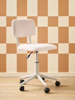 -Chaise de bureau à roulettes enfant en velours
