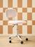 Chaise de bureau à roulettes enfant en velours écru+rose+vert - vertbaudet enfant 