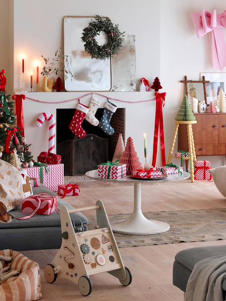 Lot de 3 chaussettes de Noël rouge - vertbaudet enfant 