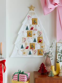 Linnengoed en decoratie-Decoratie-Decoratietoebehoren-Adventskalender Witte spar 