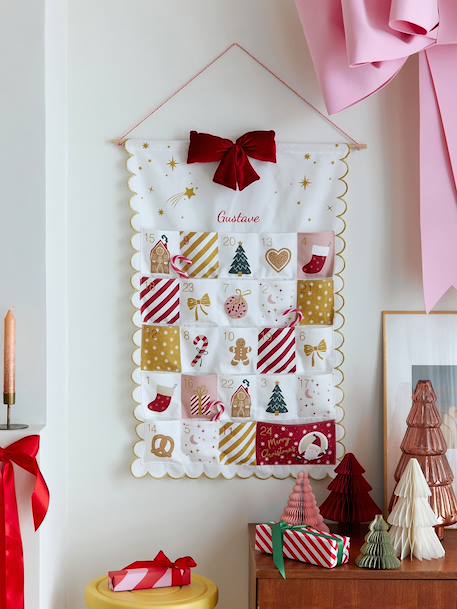 Adventskalender van stof FESTON goudbeige - vertbaudet enfant 