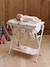 Table à langer 2 en 1 pour poupon en métal RETRO FLOWER écru - vertbaudet enfant 
