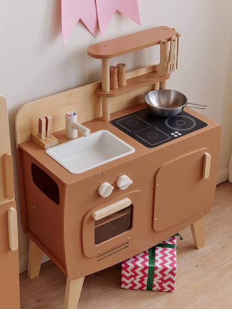 Cuisine en bois FSC® design blanc+caramel - vertbaudet enfant 