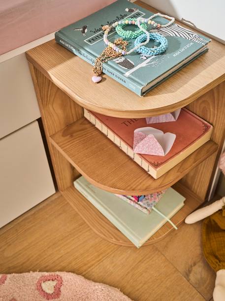 Lit enfant 90x190cm avec rangements + table de chevet réversible Japi blanc - vertbaudet enfant 