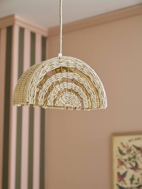 Hanglamp/lampenkap Regenboog van papierkoord ecru - vertbaudet enfant 