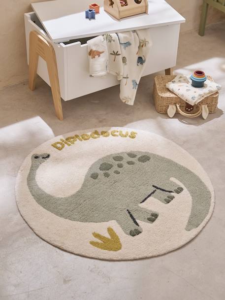 Tapis rond Dinosaure Minisaurus vert - vertbaudet enfant 