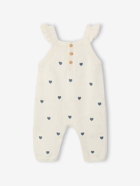 Coffret naissance salopette fille et bandeau écru - vertbaudet enfant 