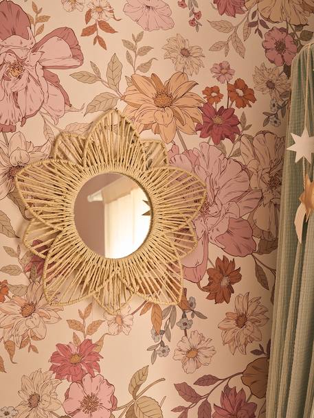 Miroir Fleur en corde de papier beige - vertbaudet enfant 