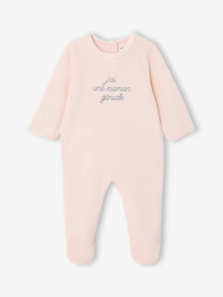 Lot 2 pyjamas bébé fille velours rose - vertbaudet enfant 