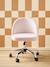 Chaise de bureau à roulettes enfant en velours bleu+rose poudré - vertbaudet enfant 