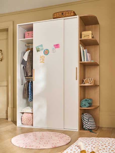 Kast met 2 schuifdeuren + bibliotheek JAPI wit - vertbaudet enfant 