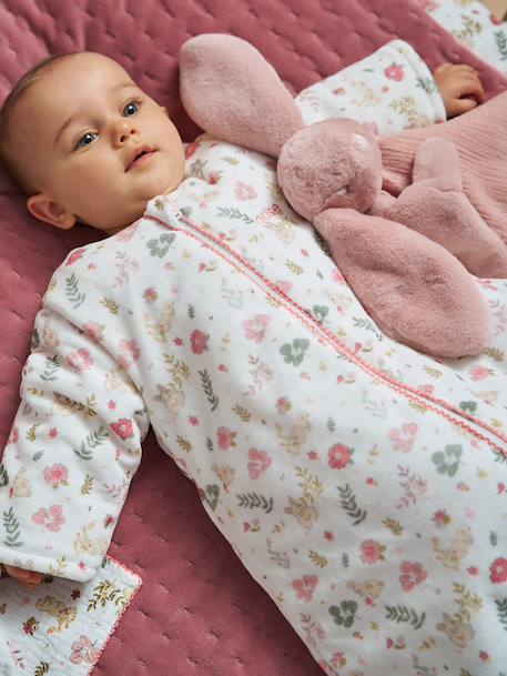 Gigoteuse hiver manches longues amovibles LAPIN ENCHANTÉ blanc imprimé - vertbaudet enfant 